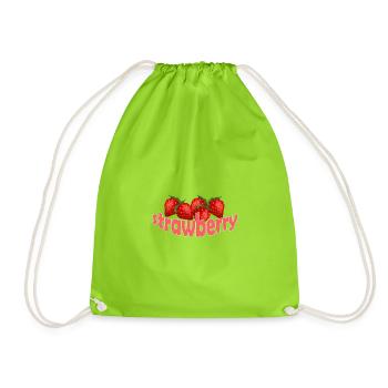 STRAWBERRY - Turnbeutel - Neongrün - Vorne