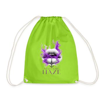 Madame Haze Kiss & Smoke | Voiles de Yarn par Cap’nKush - Sac de sport léger - vert néon - Devant