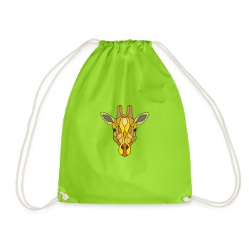 Giraffe - Drawstring Bag - neon green - Front
