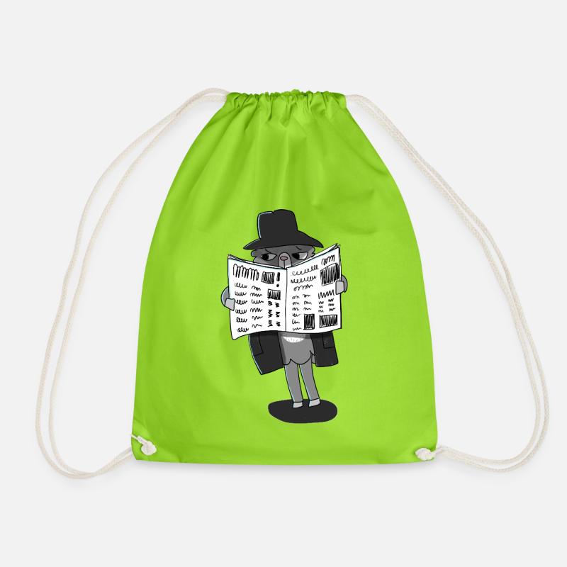 Llama Undercover - Drawstring Bag - neon green