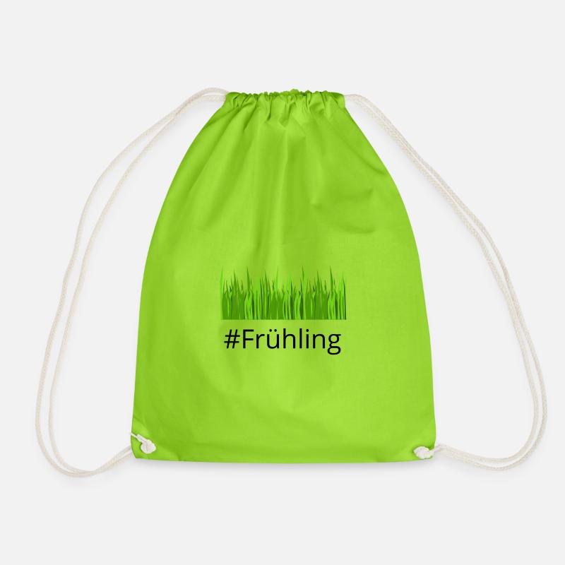 #Frühling - Turnbeutel - Neongrün