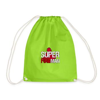 Super Fireman - Drawstring Bag - neon green - Front