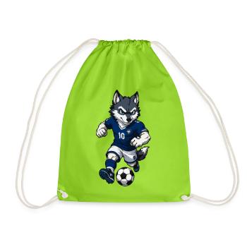 Attaquant des Blue Wolf en maillot - Sac de sport léger - vert néon - Devant