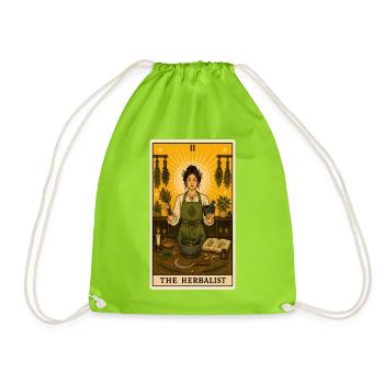 Herbalists | Herbs Plants Tarot - Drawstring Bag - neon green - Front