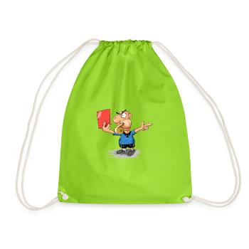 Lustiger Schiedsrichter Geschenk - Turnbeutel - Neongrün - Vorne