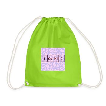 Periodic Table Icon Graphic Design - Drawstring Bag - neon green - Front