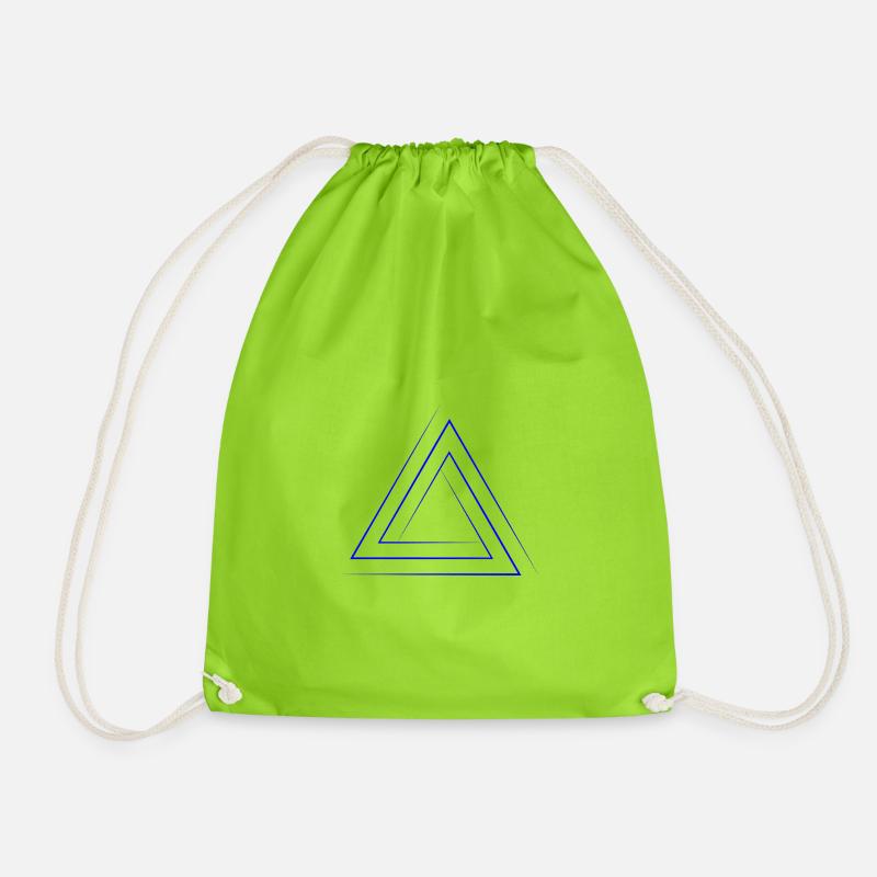 Geometric triangular nesting - Drawstring Bag - neon green