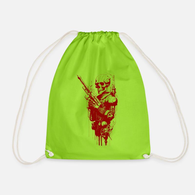 GUNBONE - Drawstring Bag - neon green