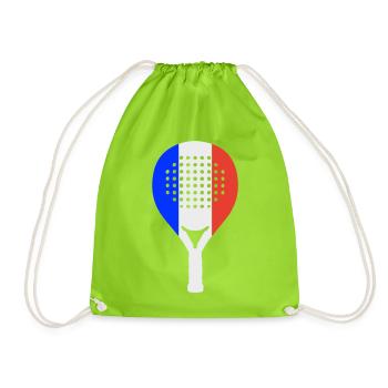 Padel-Frankreich - Turnbeutel - Neongrün - Vorne