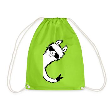 Lama Cool Lunettes de Soleil Pas Ma Main De Paix Problama - Sac de sport léger - vert néon - Devant