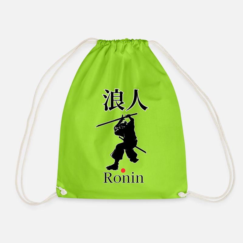 Ronin Samurai Motiv - Turnbeutel - Neongrün