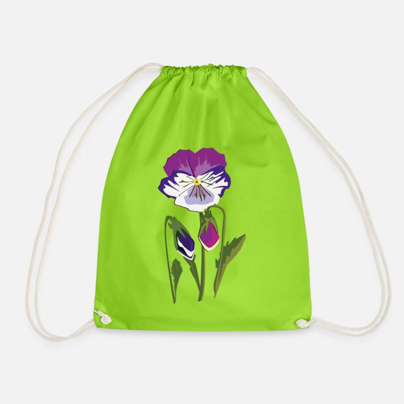 Veilchen Blume - Turnbeutel - Neongrün
