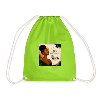 Ma peau mélanisée, ma priorité - Sac de sport léger - vert néon - Devant