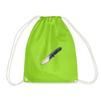 Dague esquissée à lame bleue - Sac de sport léger - vert néon - Devant