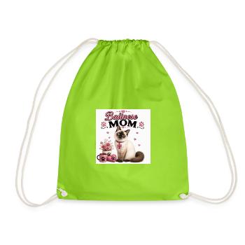 Maman Baline Amour du chat - Sac de sport léger - vert néon - Devant