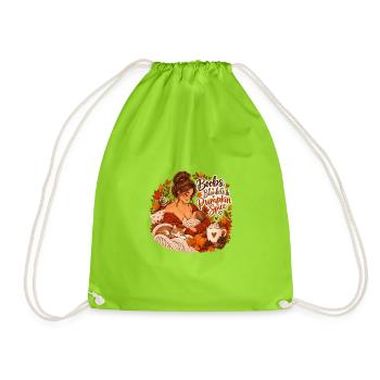 Boobs, Blankets & Pumpkin Spice - Turnbeutel - Neongrün - Vorne