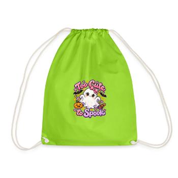Too Cute to Spook Geist - Turnbeutel - Neongrün - Vorne