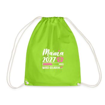 Mama 2027 - Turnbeutel - Neongrün - Vorne