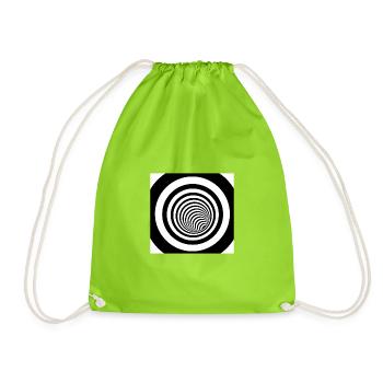 Spirale hypnotique noir et blanc - Sac de sport léger - vert néon - Devant