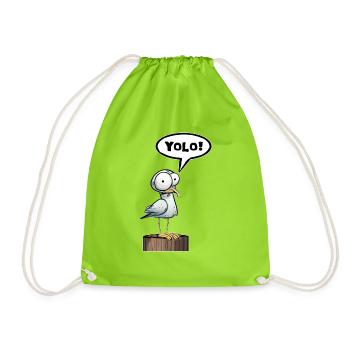 Mouette bulle Yolo - Sac de sport léger - vert néon - Devant