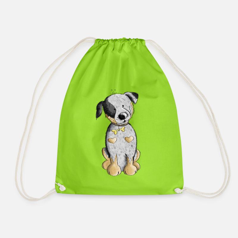 Süßer Australian Cattle Dog - Turnbeutel - Neongrün