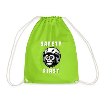 Safety Monkey - Turnbeutel - Neongrün - Vorne