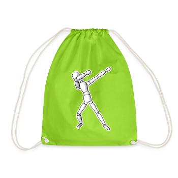 Laisse les poupées danser - Sac de sport léger - vert néon - Devant