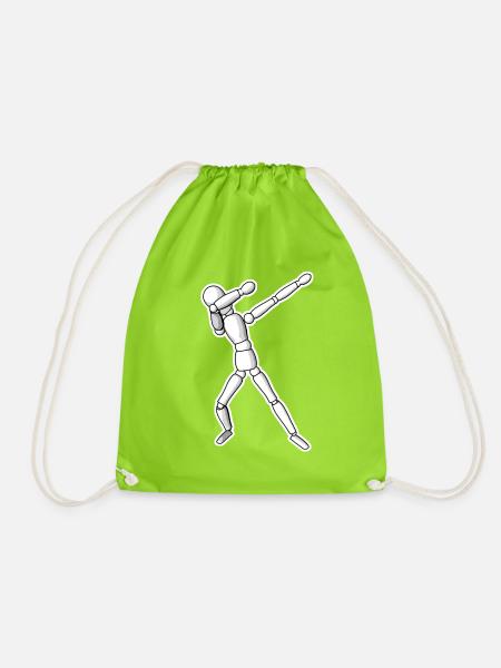 Let the dolls dance - Drawstring Bag - neon green