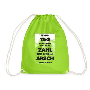 Elefantenarsch arschlecken - Turnbeutel - Neongrün - Vorne