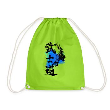 Samurai - Drawstring Bag - neon green - Front