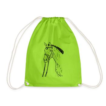Cheval - Sac de sport léger - vert néon - Devant
