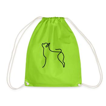 Chihuahua - Drawstring Bag - neon green - Front