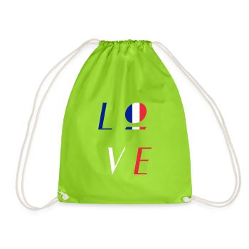 Emblème Love France - Sac de sport léger - vert néon - Devant
