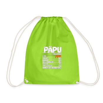 Päpu Dosis: Päpu Liebe XXL - Turnbeutel - Neongrün - Vorne