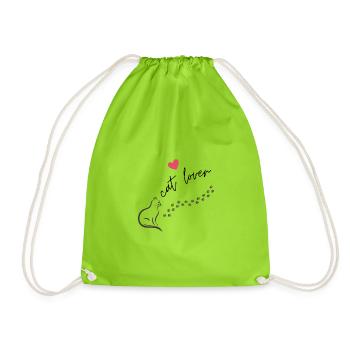 cat lover (Positive Designs) - Drawstring Bag - neon green - Front