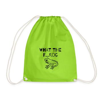 What the frog - Drawstring Bag - neon green - Front
