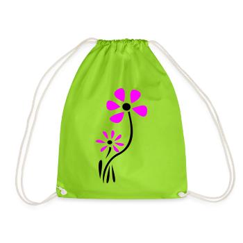 Fantaisie de fleur - Sac de sport léger - vert néon - Devant