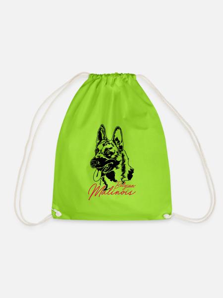 Belgian Malinois Hundesport Hund Hunde Wilsigns - Turnbeutel - Neongrün