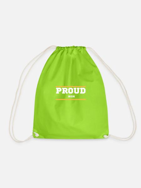 Proud mom - Turnbeutel - Neongrün