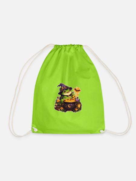 Unheimlicher Froschtrank - Turnbeutel - Neongrün