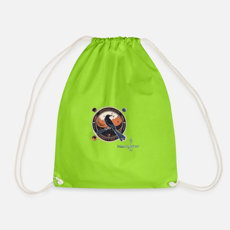 Raven_Mission_Patch_cutadd2 - Turnbeutel - Neongrün