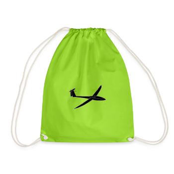 Glider Gliding Gliding Gliding Glider - Drawstring Bag - neon green - Front