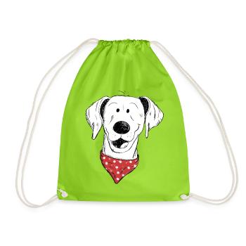 Drôle Rhodesian Ridgeback Head Avec Bandana I - Sac de sport léger - vert néon - Devant