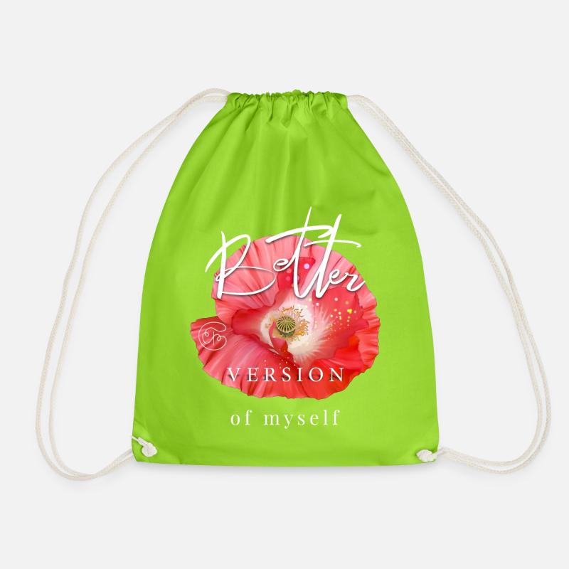 Mohnblume Muttertag Geschenk cooler Spruch Garten - Turnbeutel - Neongrün