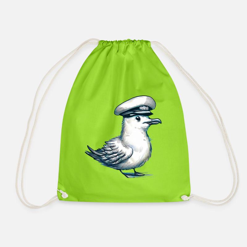 Möwe - Turnbeutel - Neongrün