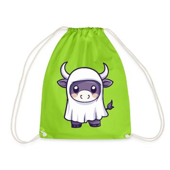 Bull Halloween fantôme - Sac de sport léger - vert néon - Devant
