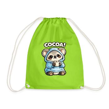 Sweat à capuche Cocoa Panda - Sac de sport léger - vert néon - Devant