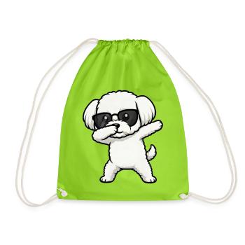 Dab du maltais - Sac de sport léger - vert néon - Devant