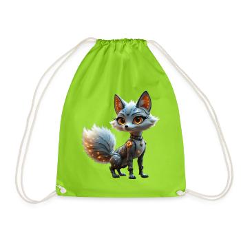Cyber Renard Bleu - Sac de sport léger - vert néon - Devant