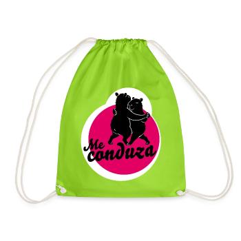 Me Conduza – Tanzende Capybaras - Turnbeutel - Neongrün - Vorne
